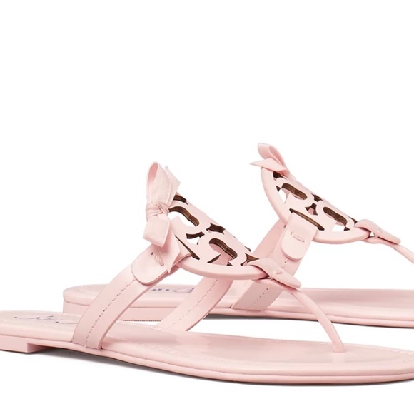 NIB Tory Burch x BonBon MILLER Bow Sandals pink - Picture 3 of 4